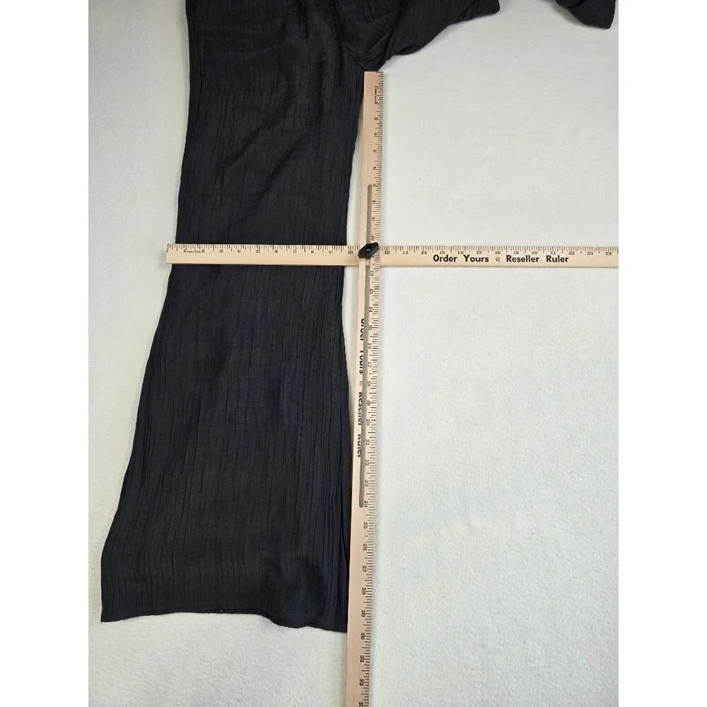Wonderly Womens Grey High Rise Wide-Leg Pull On Pants Size S Crinkle Comfy Cozy - Picture 4 of 6